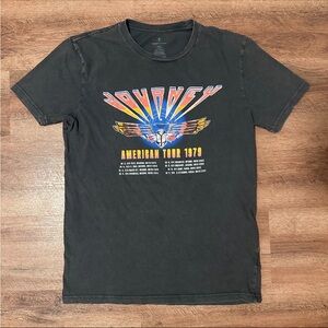 Journey American tour 1979 men’s short sleeve gray sm cotton band t shirt